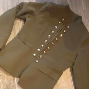 military blazer in Army green